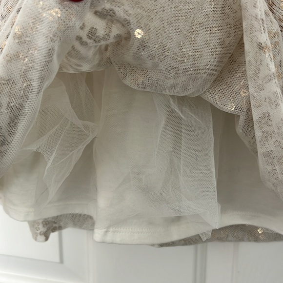 Cat and Jack Gold Glitter Skirt Sz Medium 7 8 Girls School Pull On Casual - Picture 3 of 5